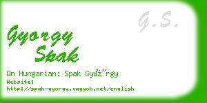 gyorgy spak business card